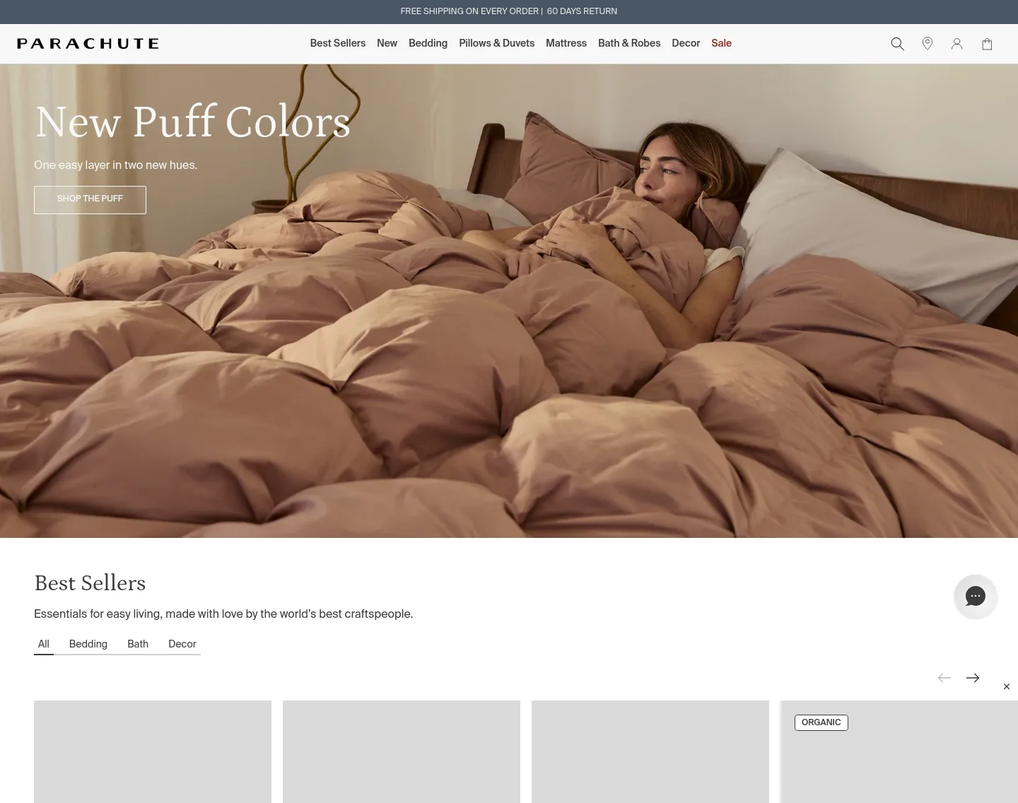 parachutehome.com — a measured funnel