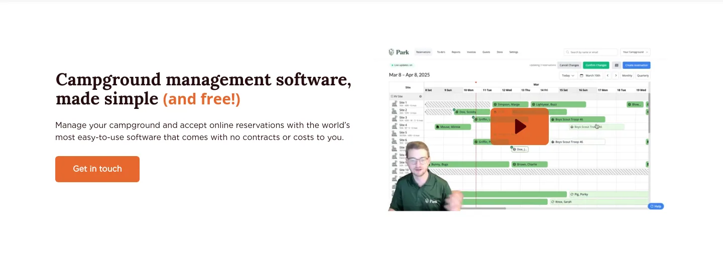 parkwith.us — a real Hero section