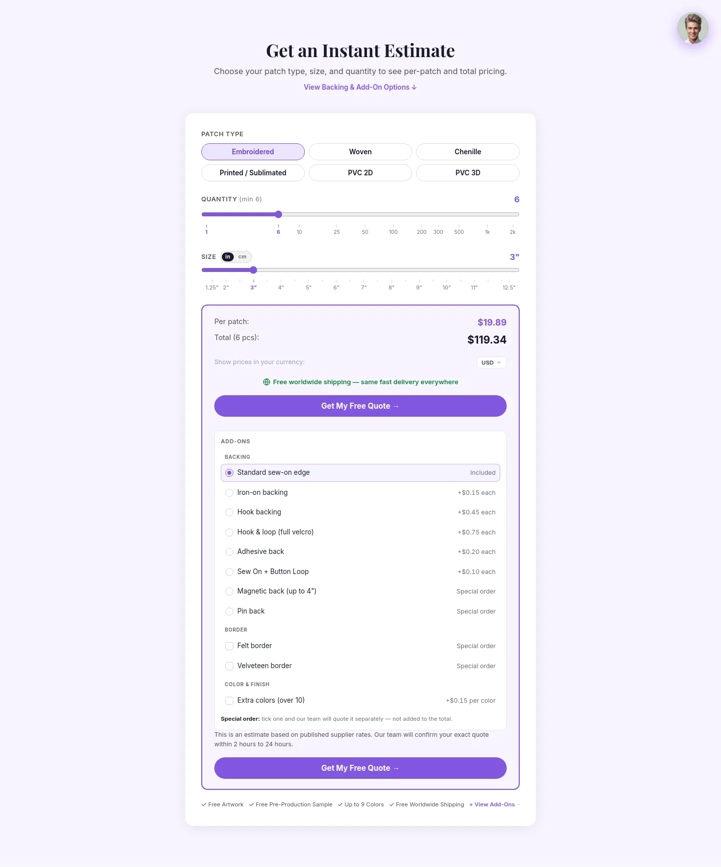 patchdesign.ai Pricing section