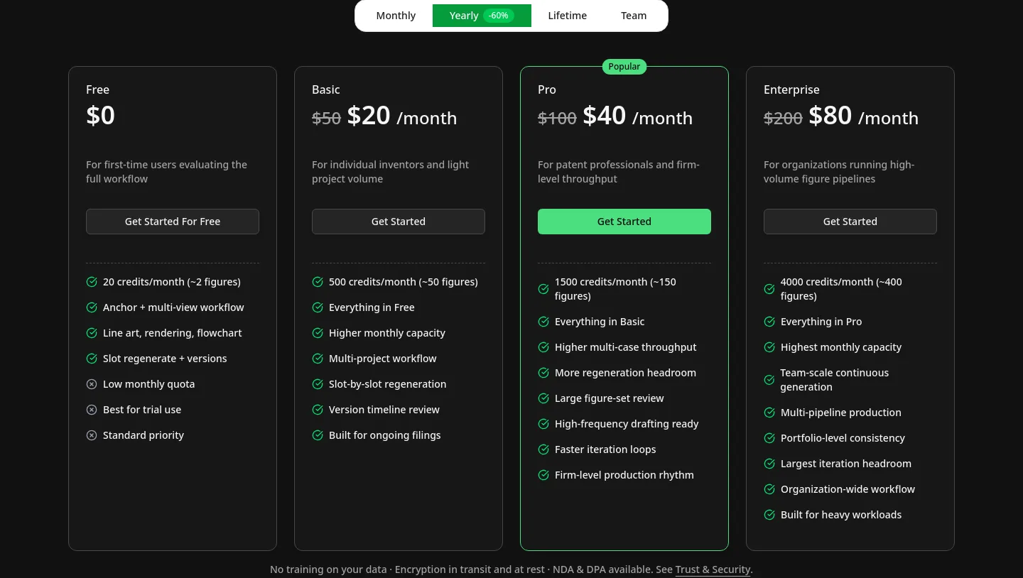 patentfig.ai — Pricing