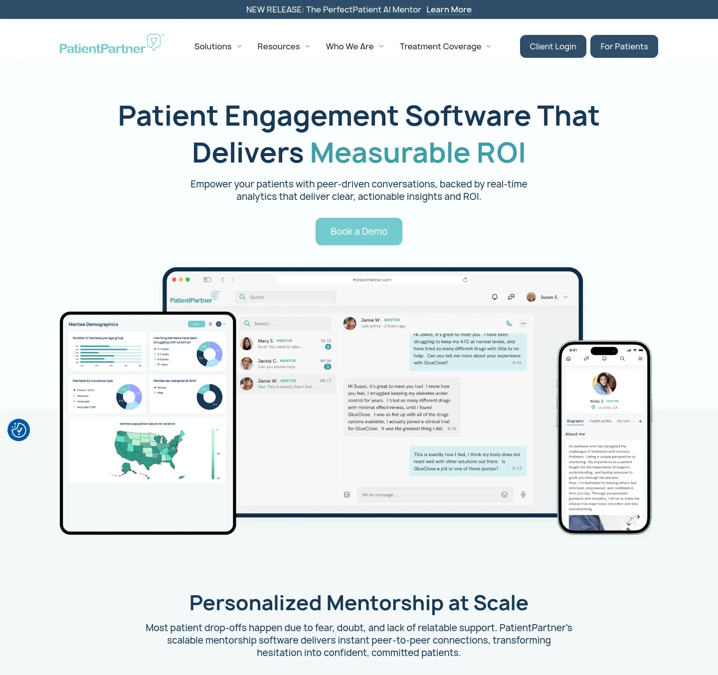 patientpartner.com — a measured funnel