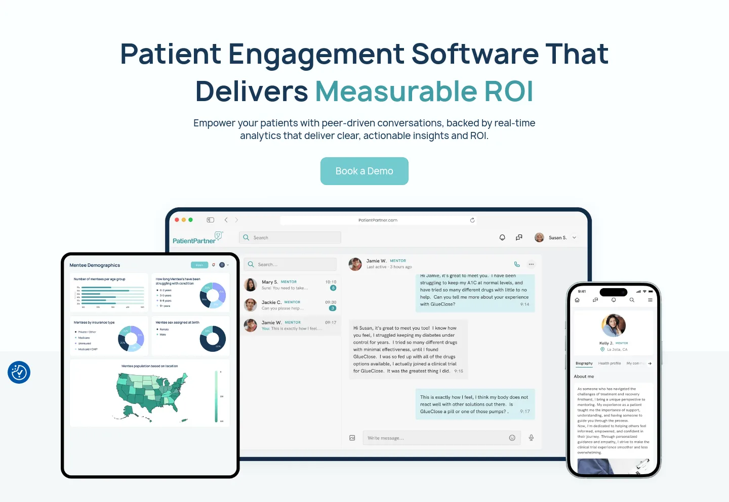 patientpartner.com Hero section