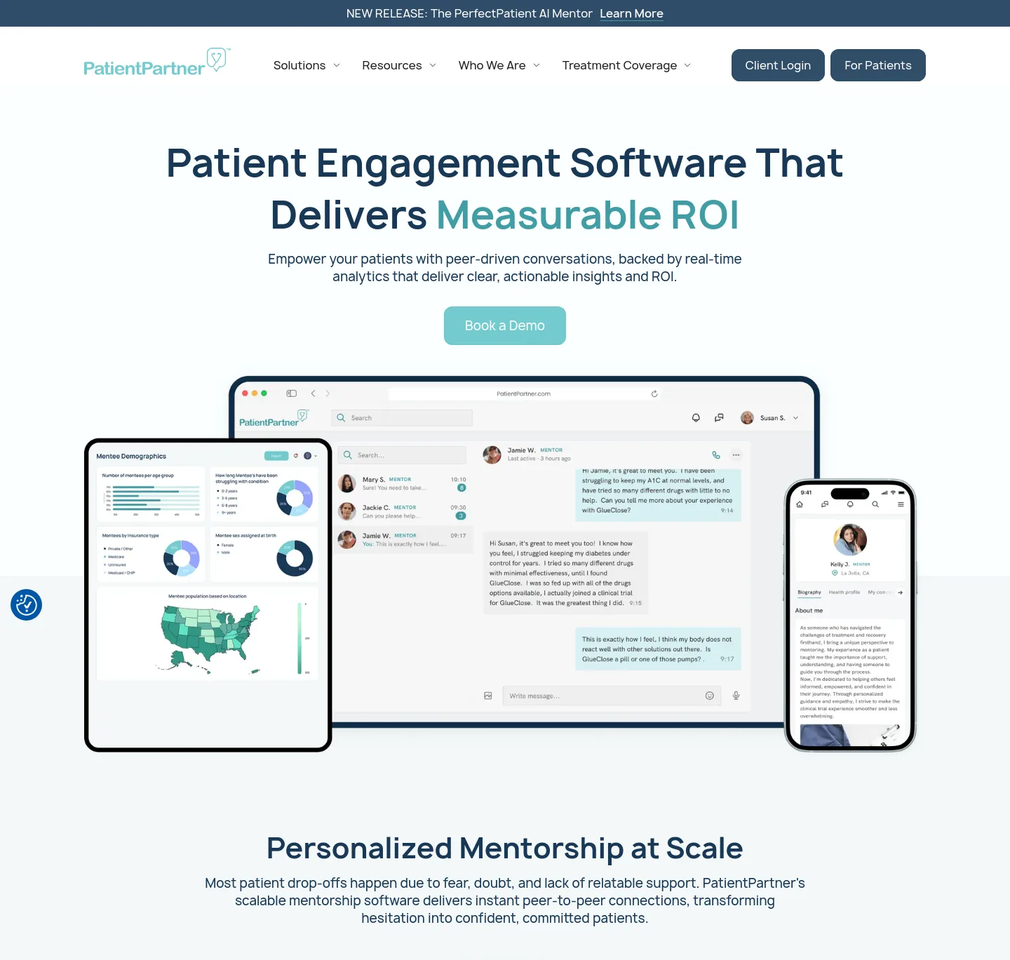 patientpartner.com — a measured funnel