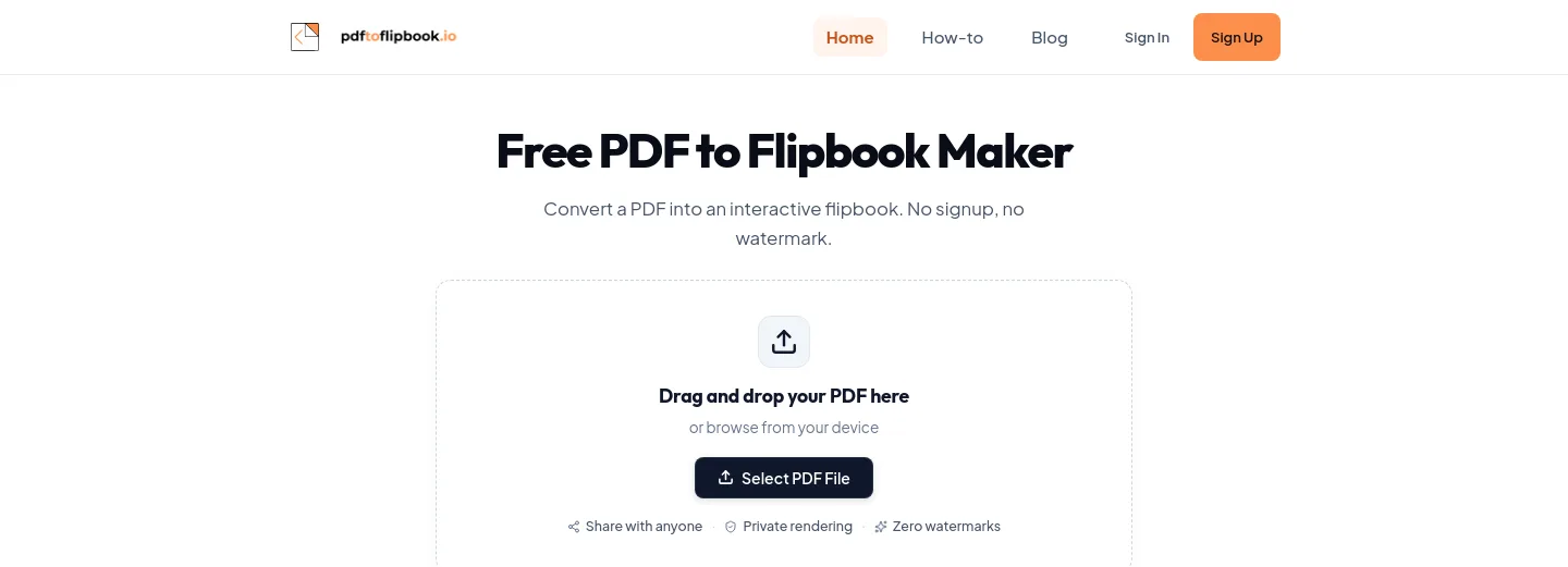 pdftoflipbook.in — a measured funnel