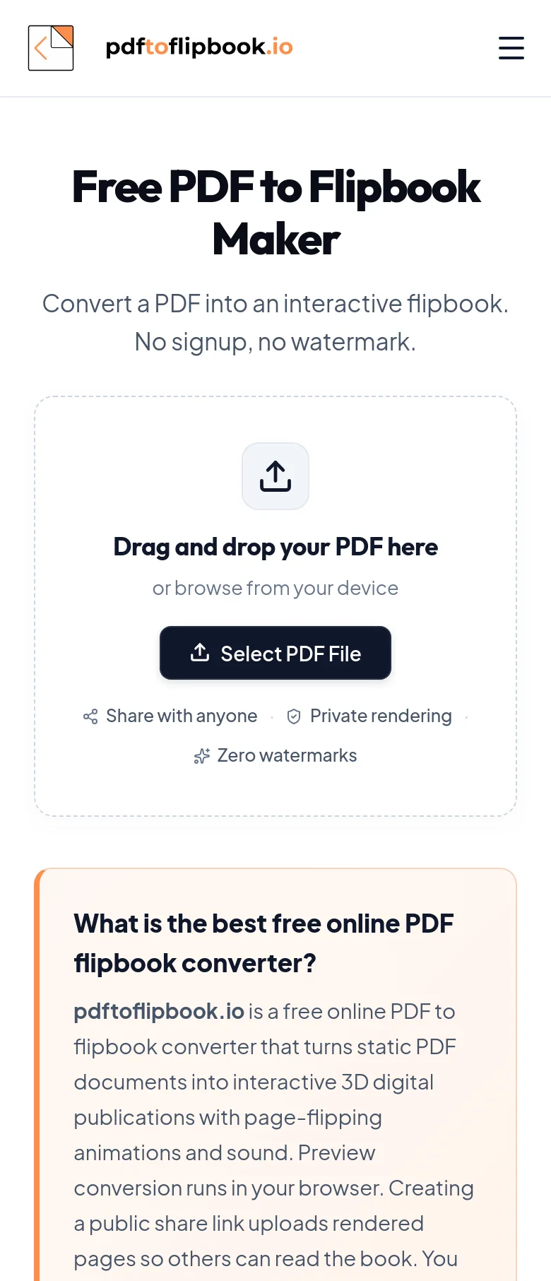 pdftoflipbook.io — a measured funnel