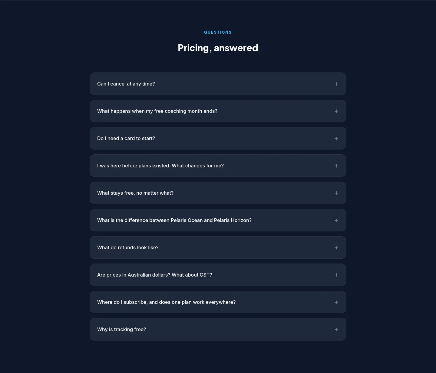 pelaris.io — FAQ