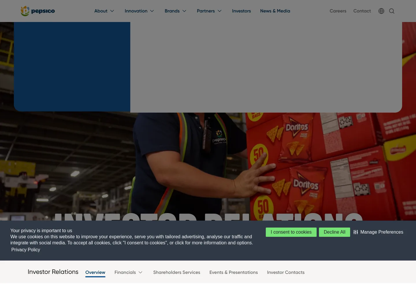 pepsico.com — a measured funnel