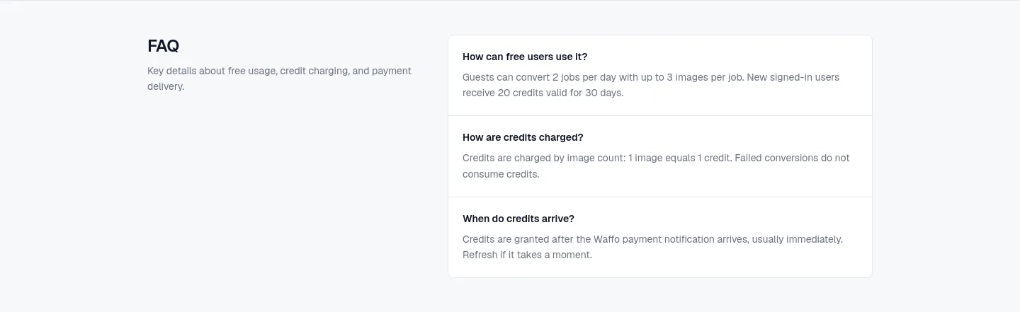 phototoexcel.info — FAQ