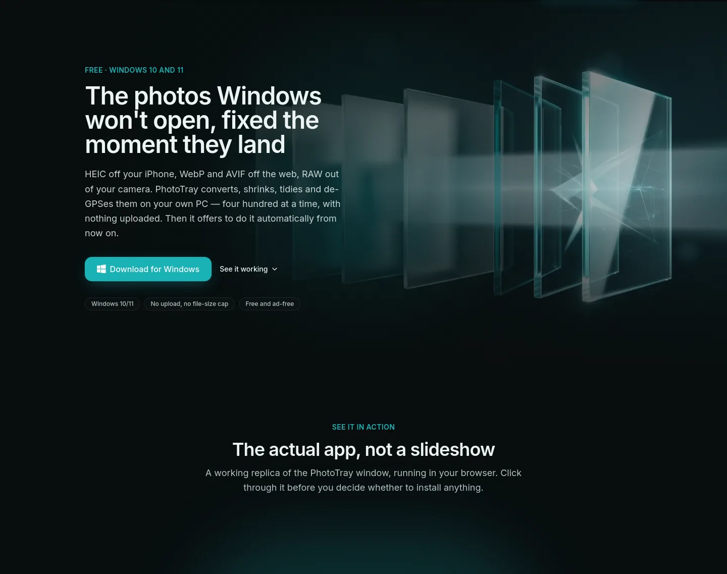 phototray.io — Hero