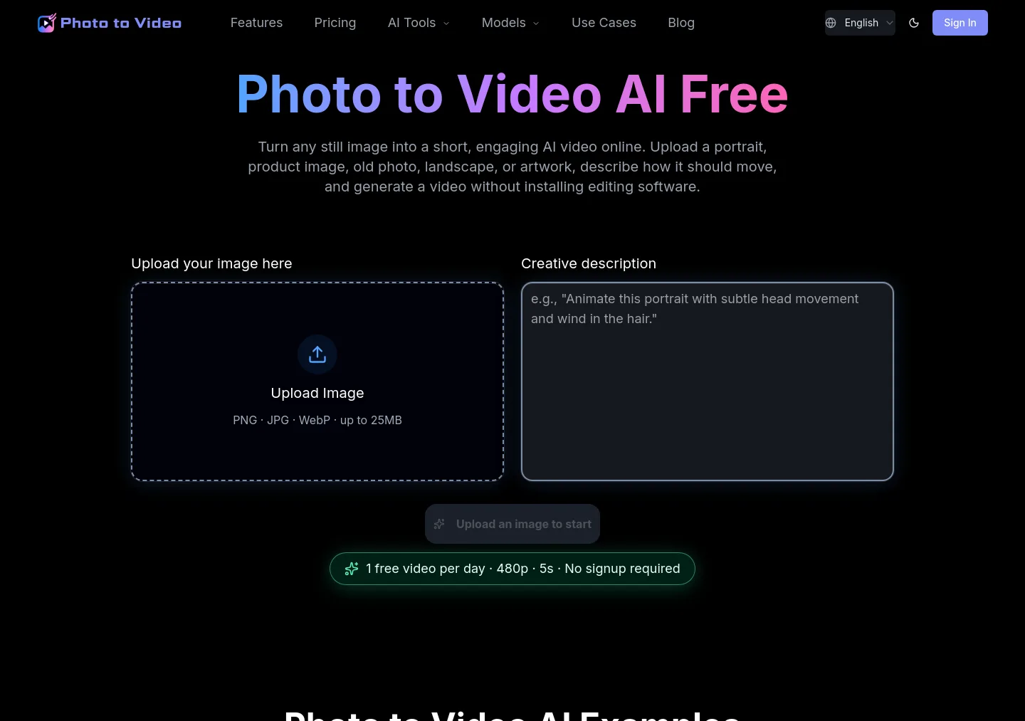 photovideos.net Hero section
