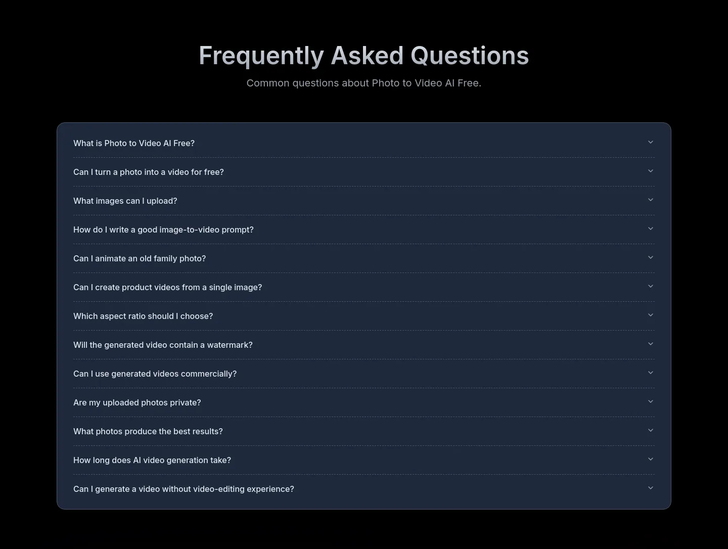 photovideos.net FAQ section