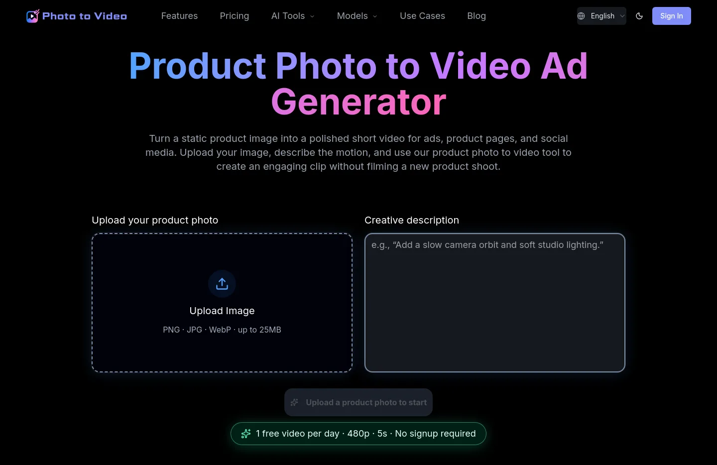 photovideos.net — a real Hero section