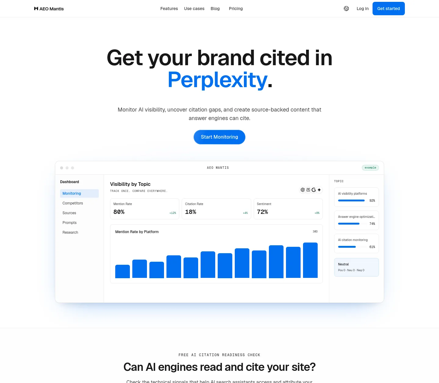 pilotcite.com — a measured funnel
