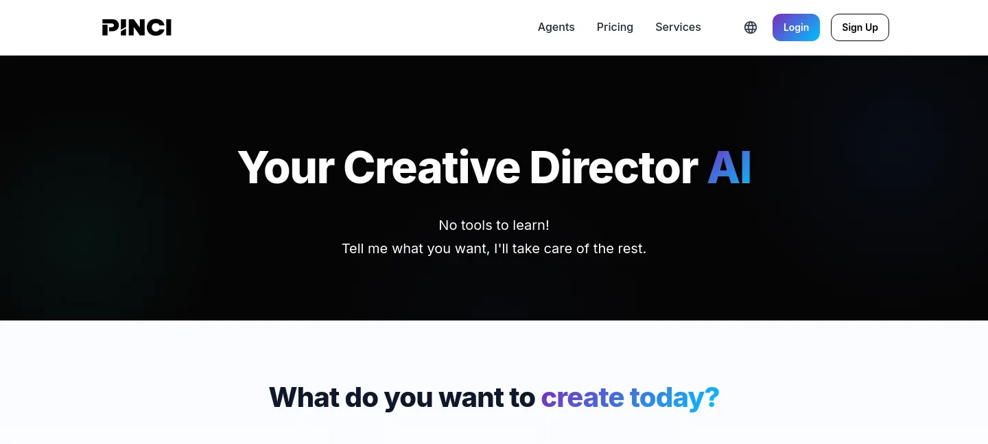 pinci.ai — a measured funnel