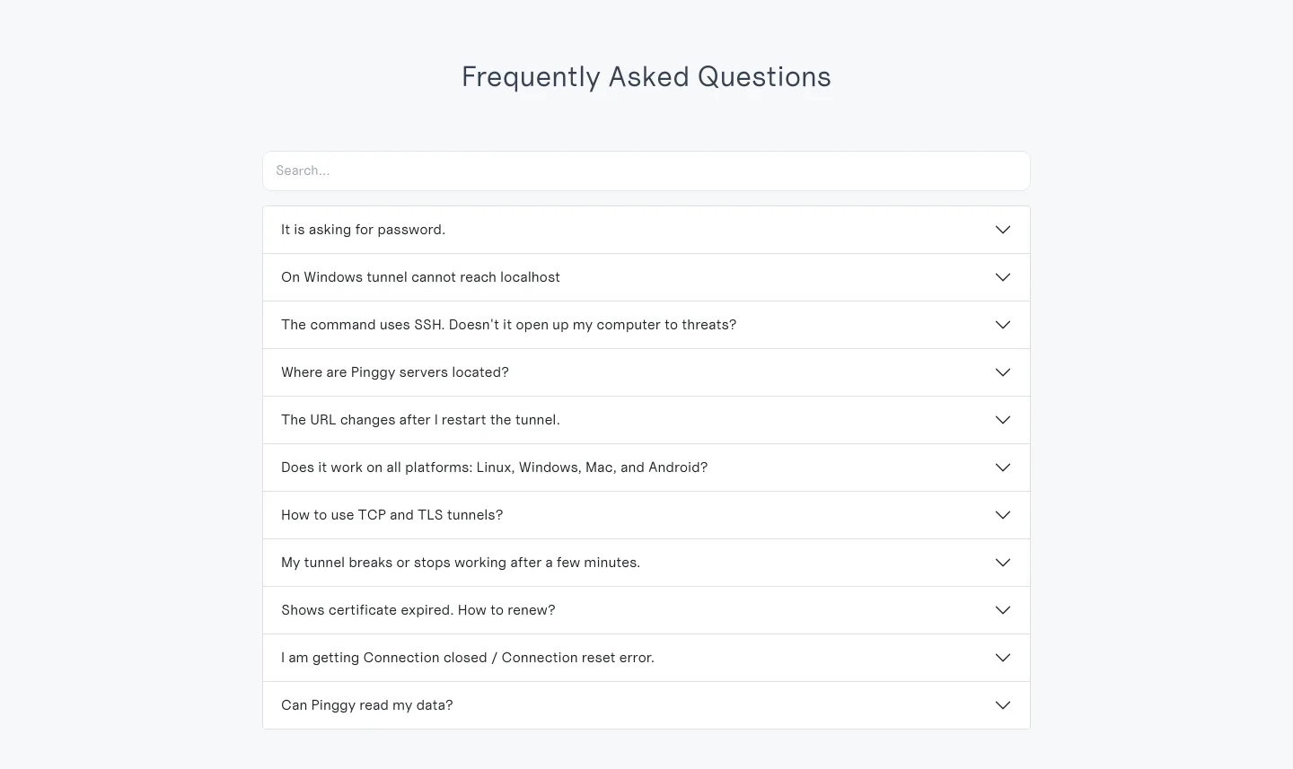 pinggy.io — FAQ