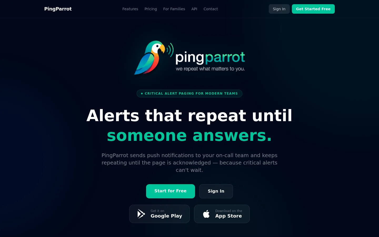 pingparrot.app — Features