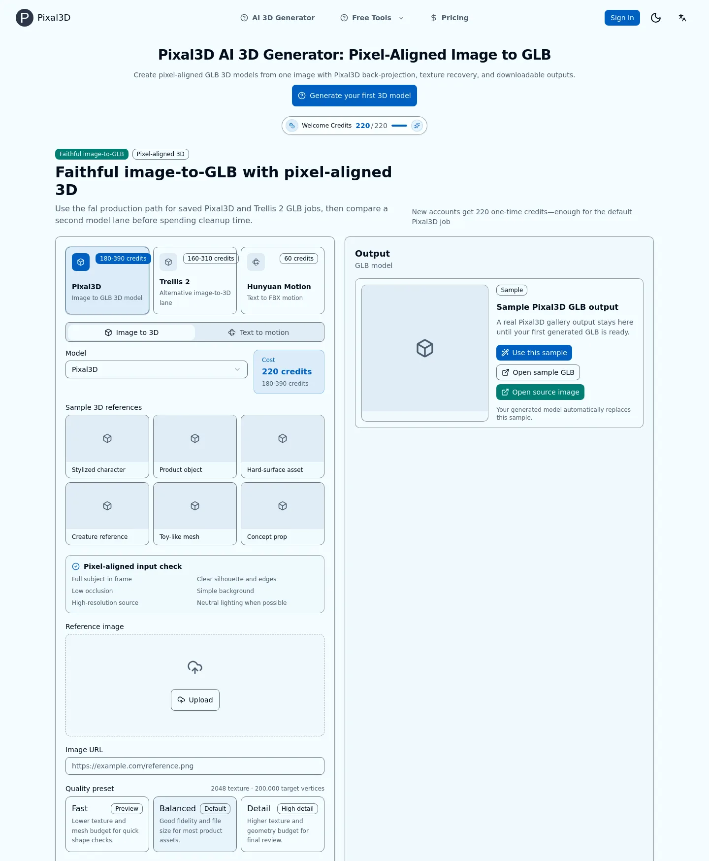 pixal3d.ai — a measured funnel