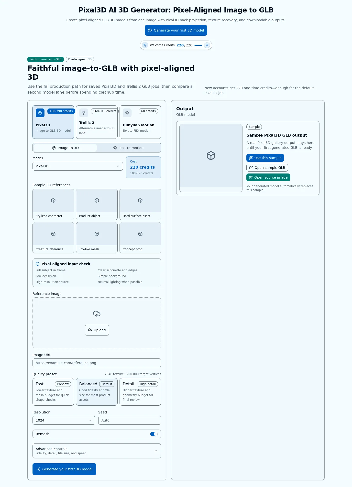 pixal3d.ai — Hero