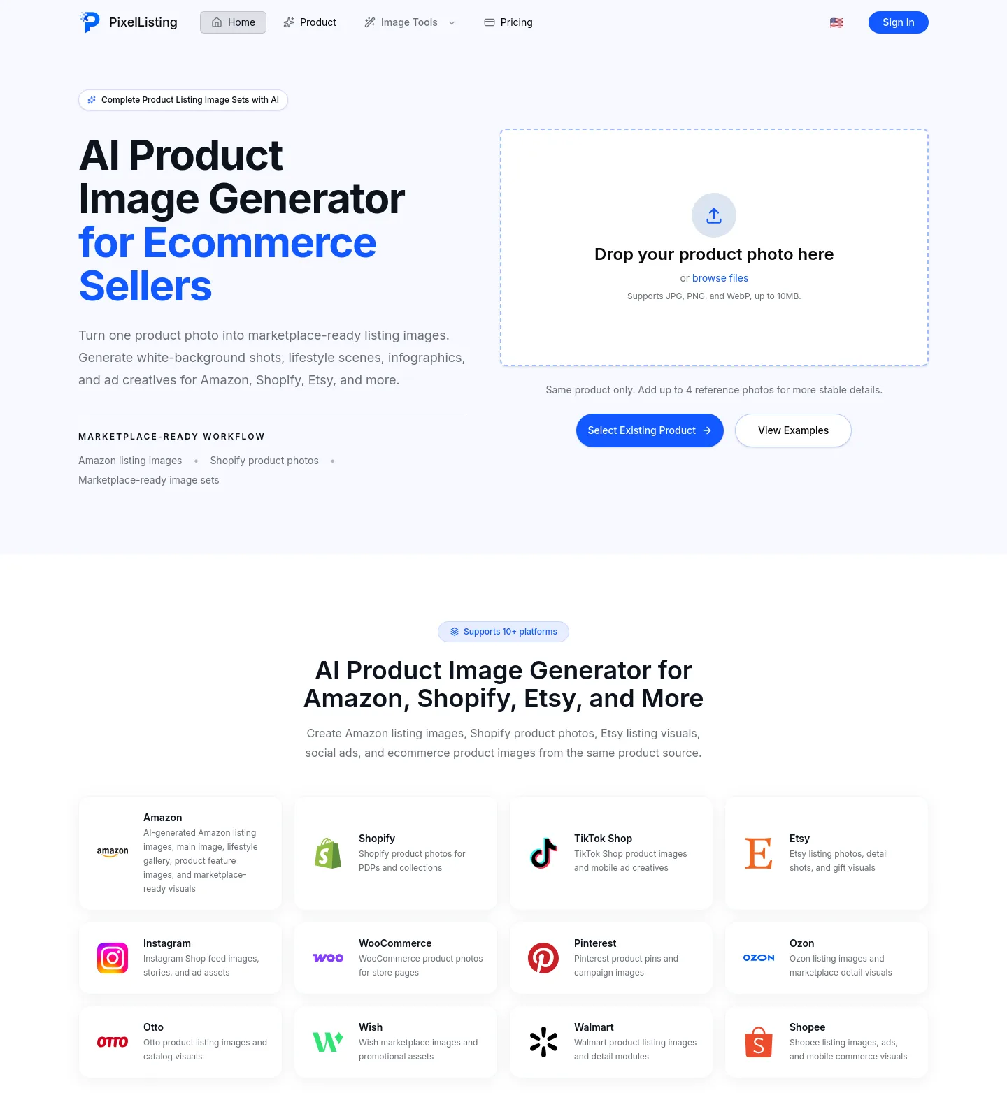 pixellisting.com — a measured funnel