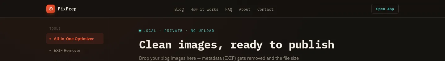 pixprep.online — a measured funnel