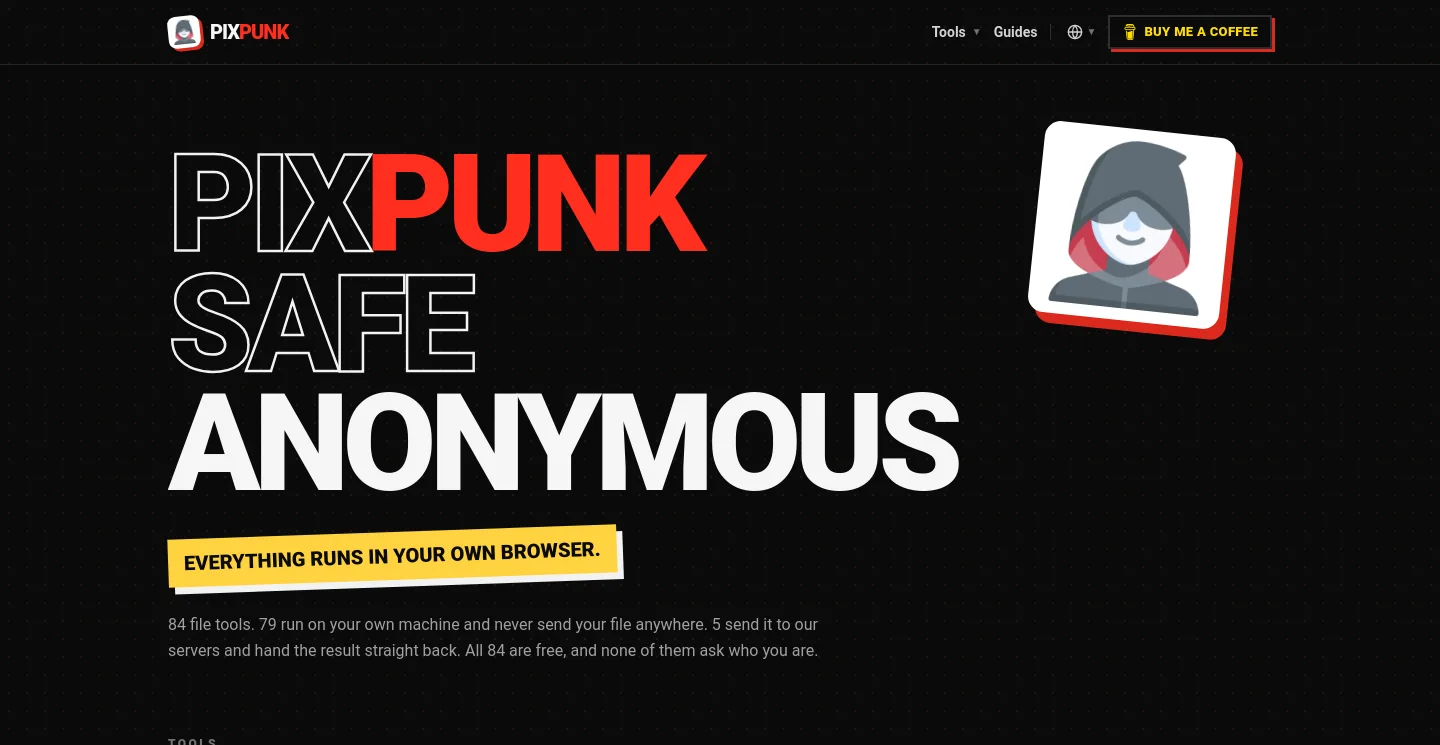 pixpunk.ai — a measured funnel