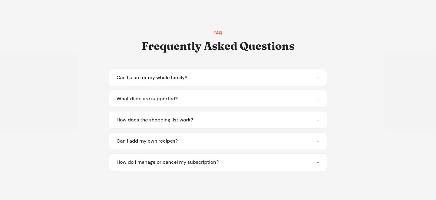 plannymeals.com — FAQ
