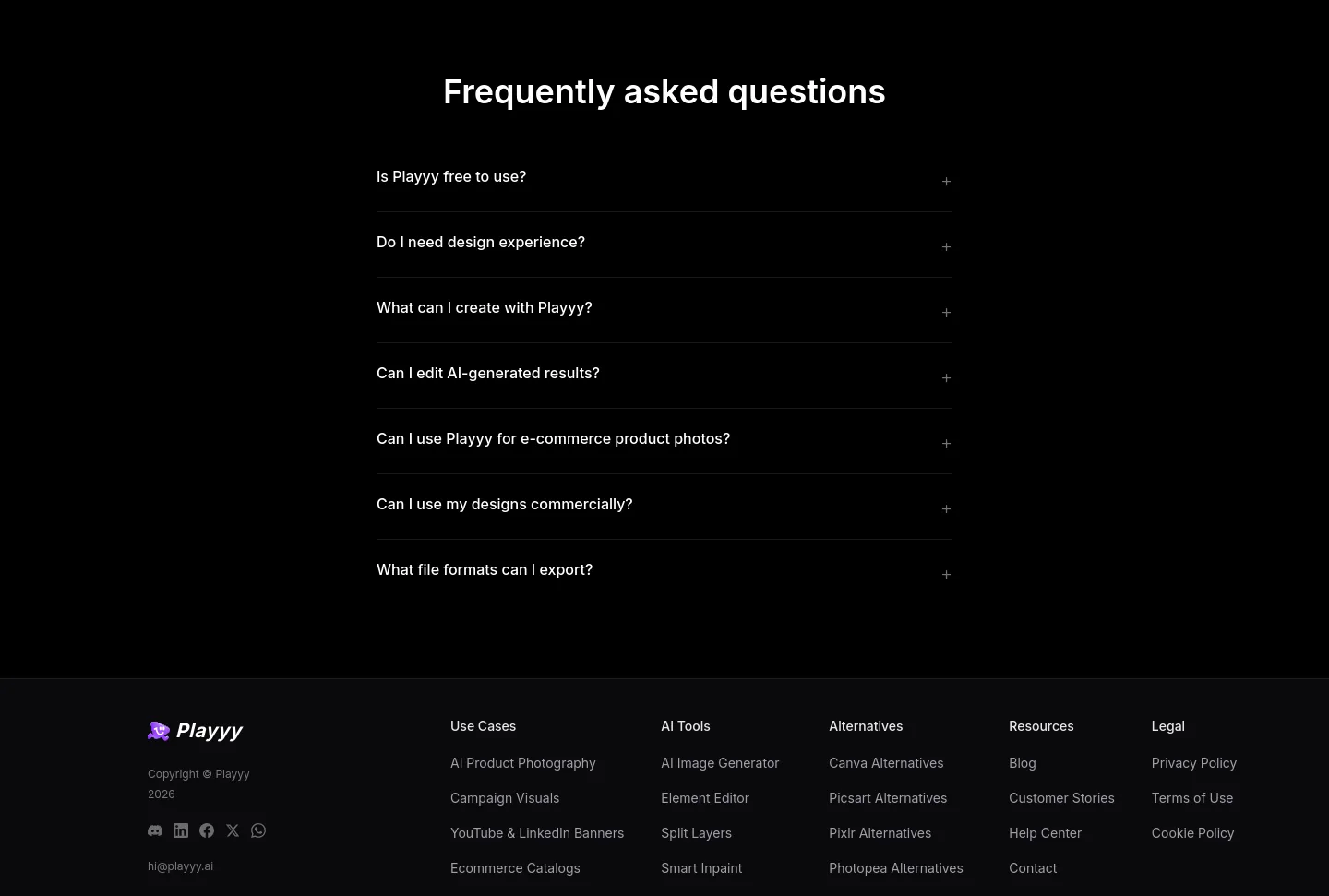 playyy.ai — FAQ