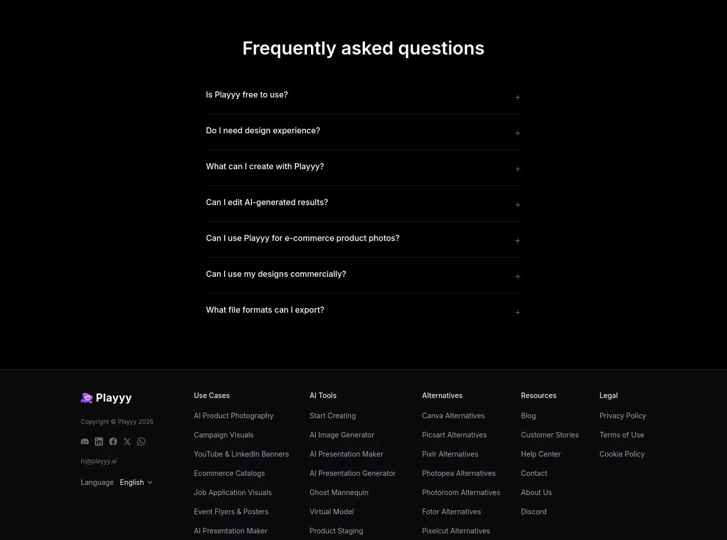 playyy.ai — FAQ