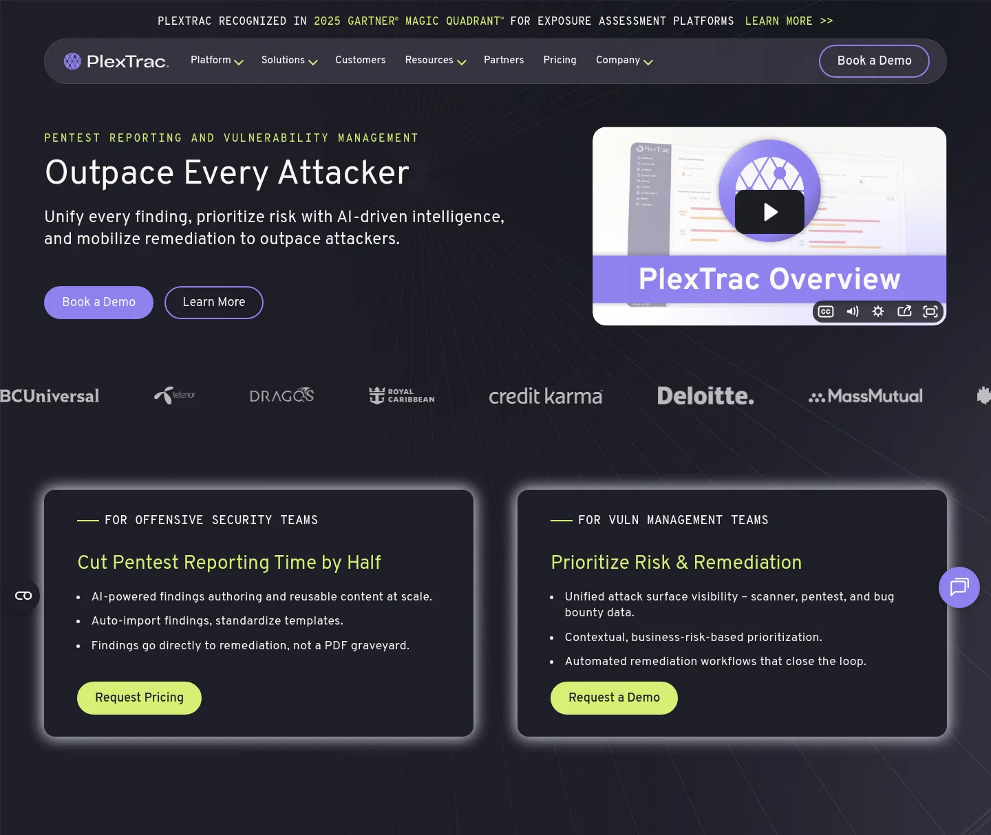 plextrac.com — a measured funnel