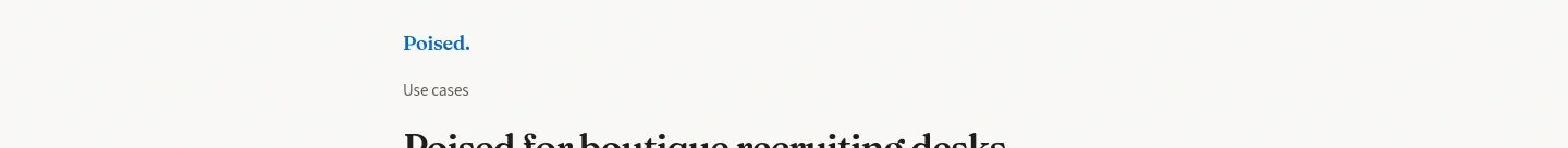 poisedhq.com — a measured funnel