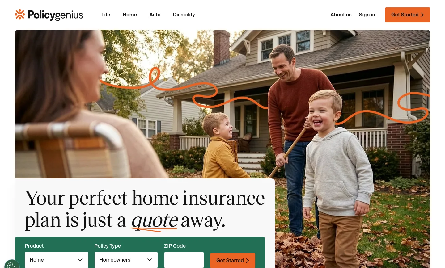policygenius.com — a measured funnel