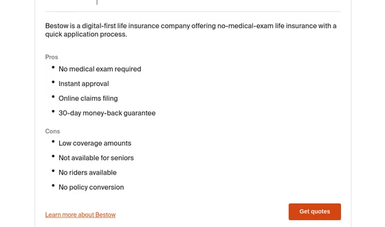 Guarantee element from policygenius.com