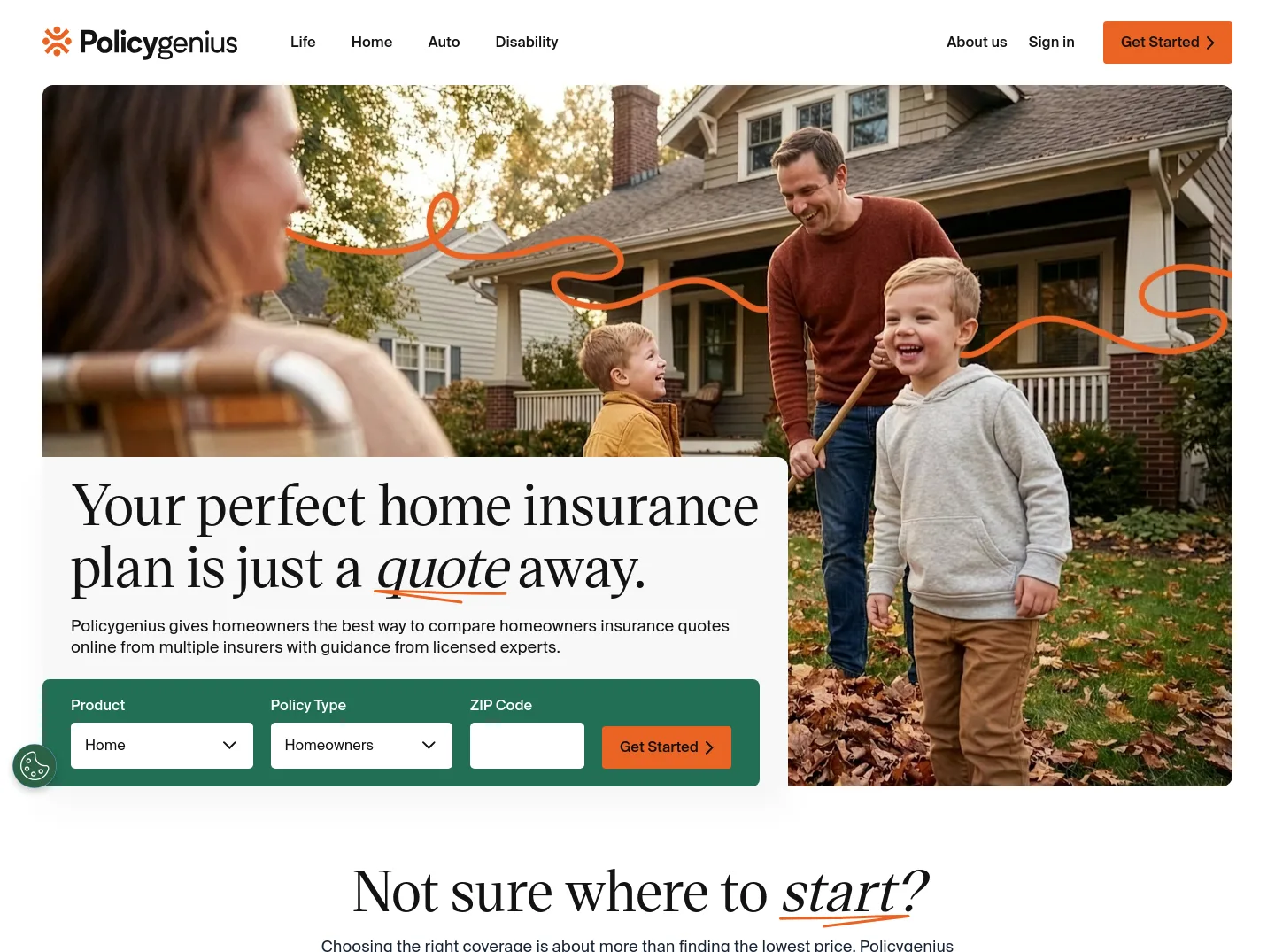 policygenius.com — a measured funnel