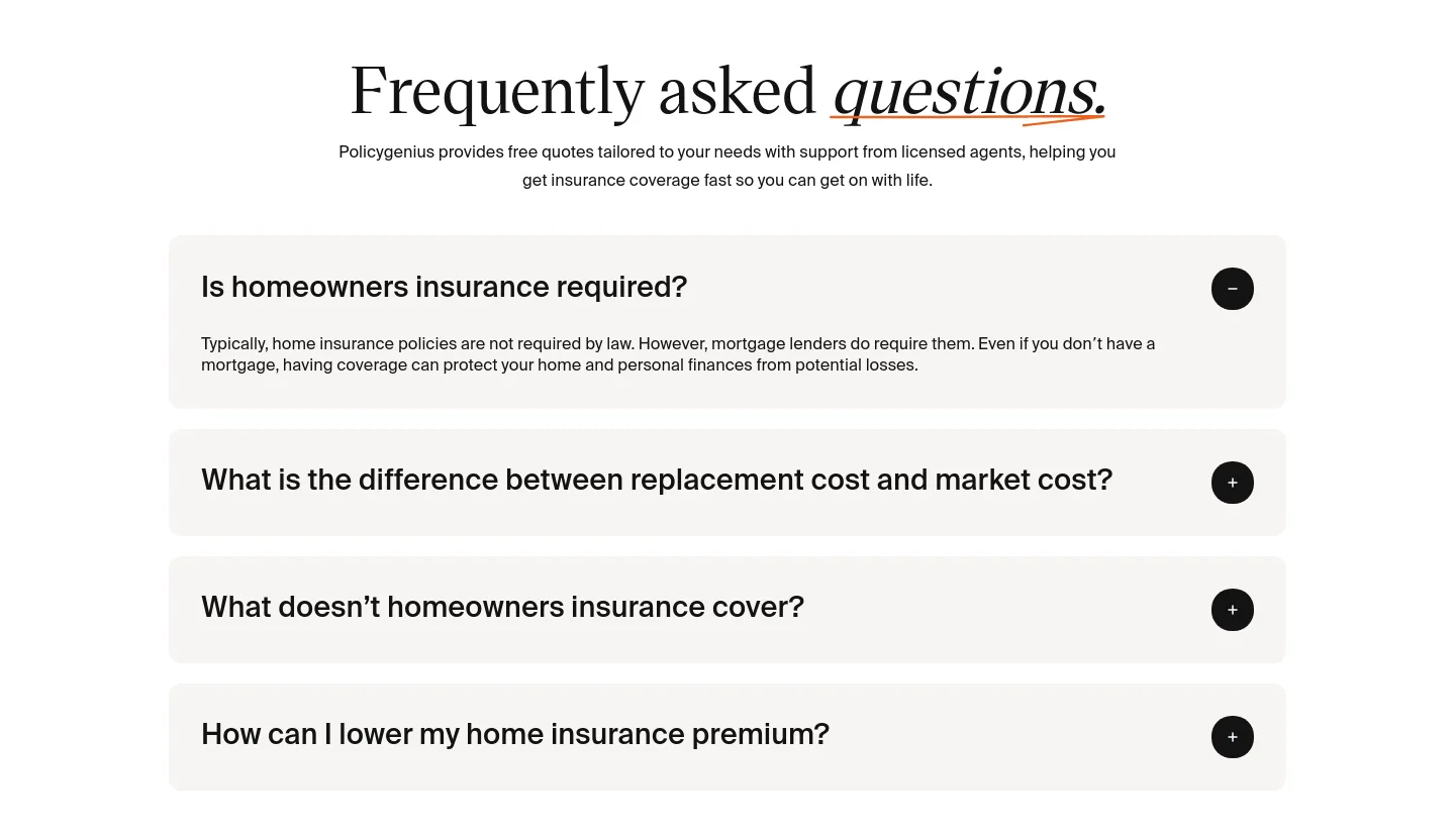 policygenius.com — FAQ