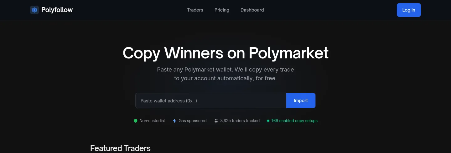 polyfollow.com — a measured funnel