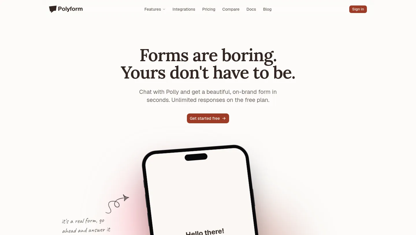 polyform.to — a measured funnel