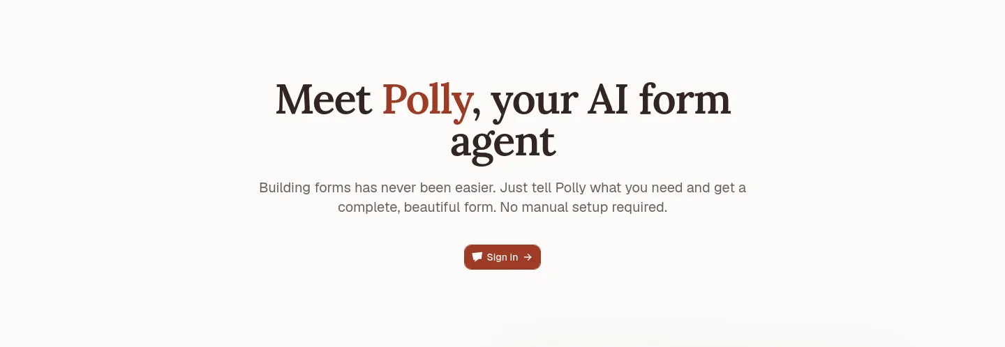 polyform.to Hero section