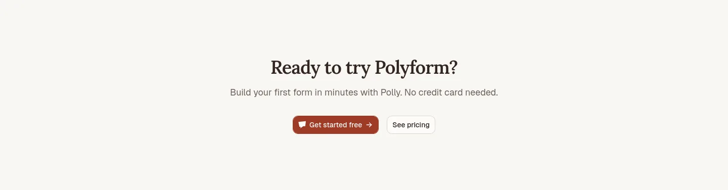 polyform.to — a real CTA section