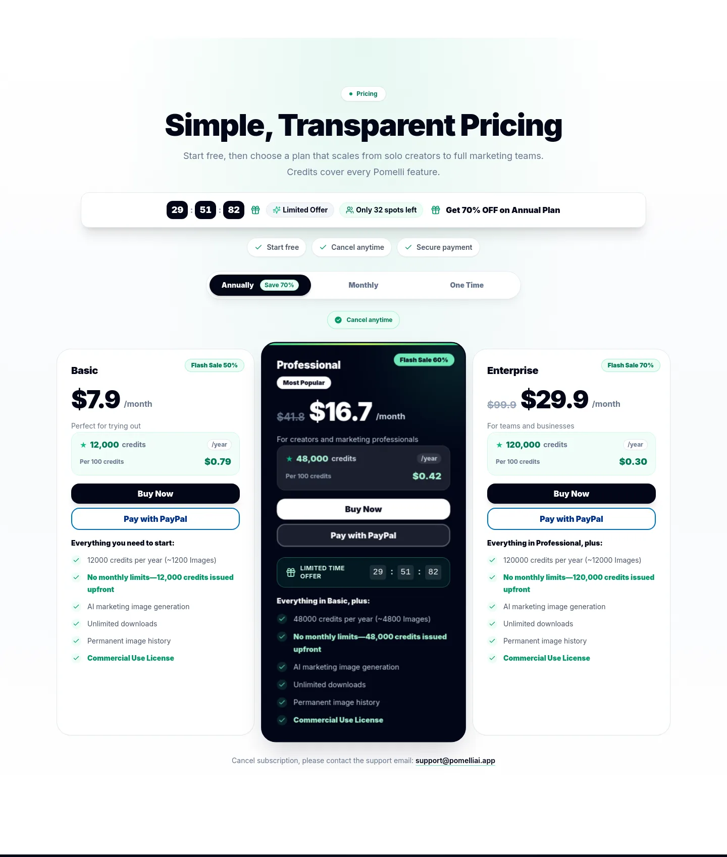 pomelliai.app — Pricing