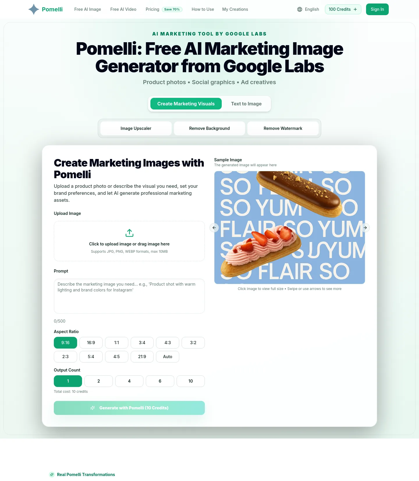 pomelliai.app — a measured funnel