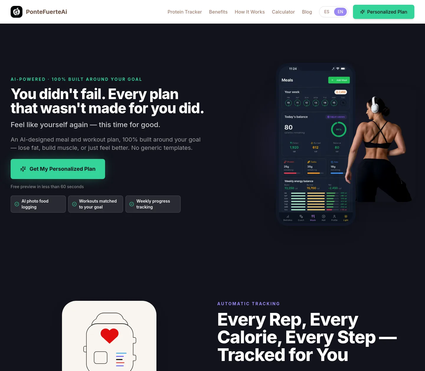pontefuerteai.com — a measured funnel