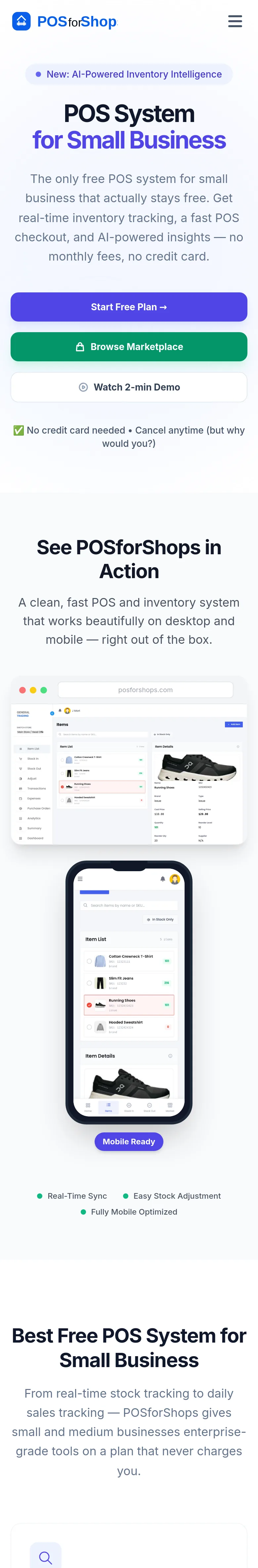 posforshops.com — a measured funnel