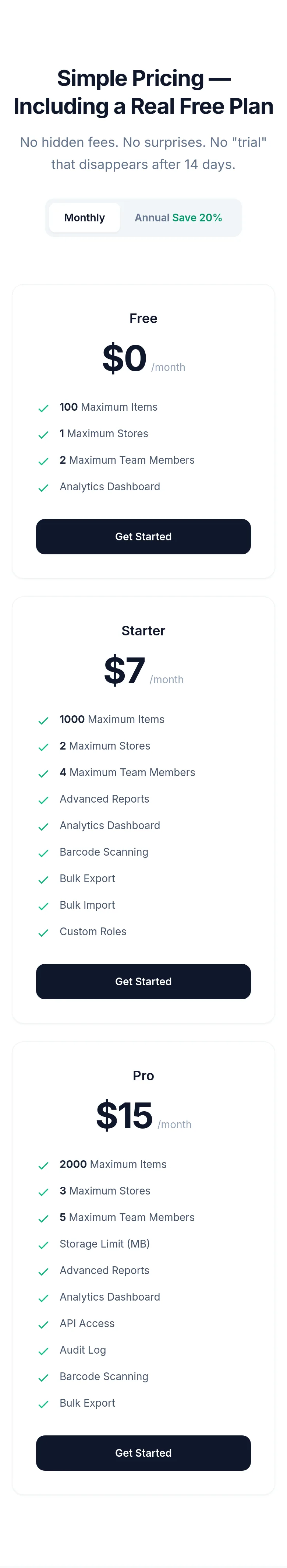 posforshops.com — a real Pricing section