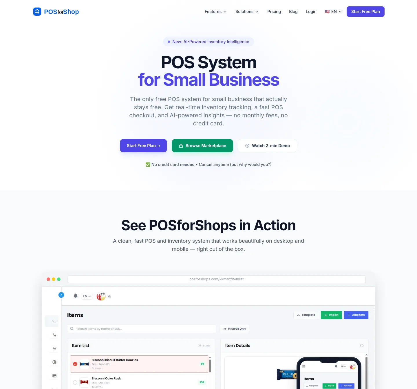 posforshops.com — a measured funnel
