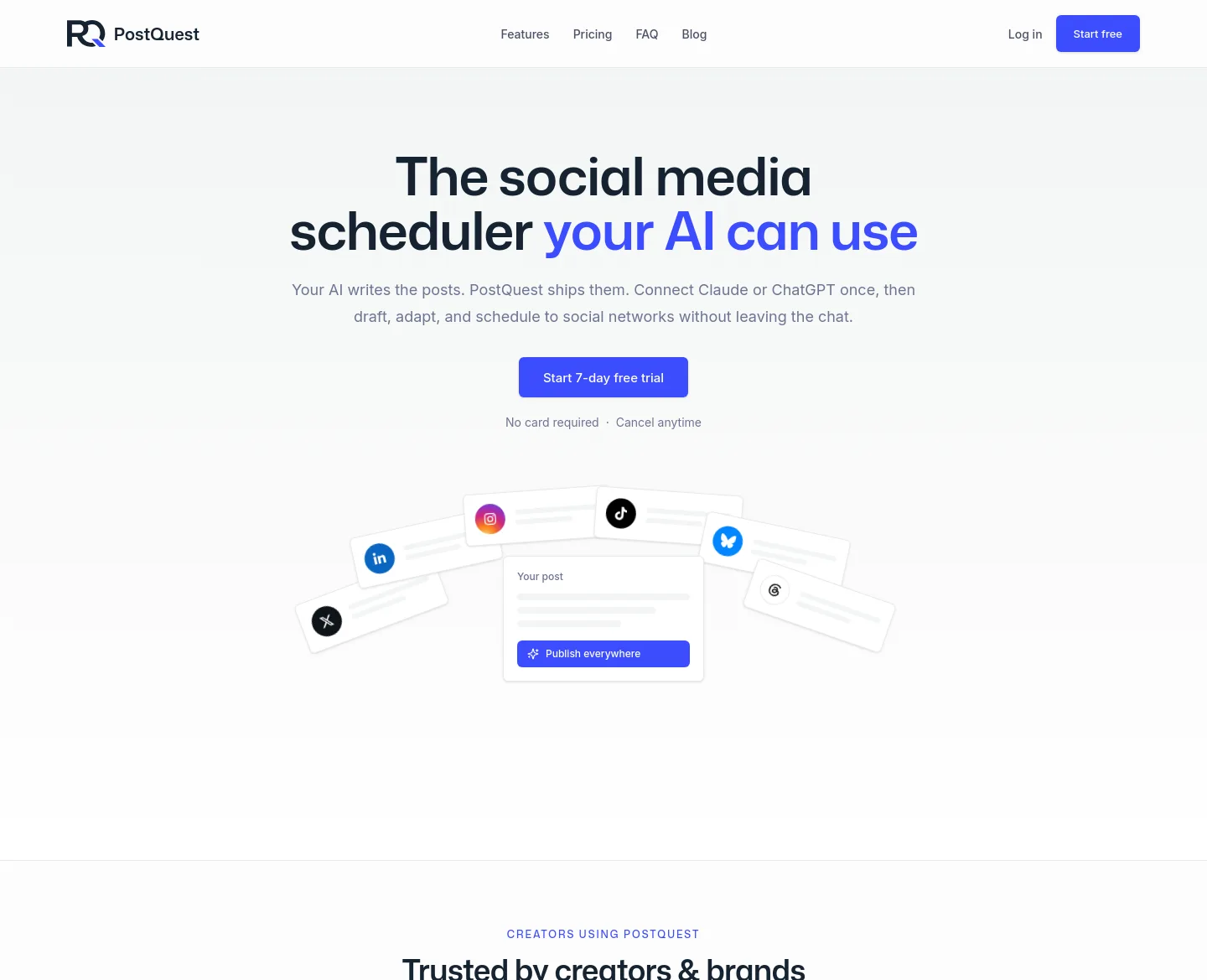 post-quest.com — a measured funnel