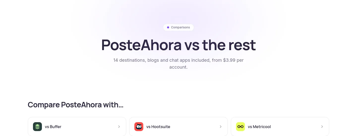 posteahora.com — a real Hero section
