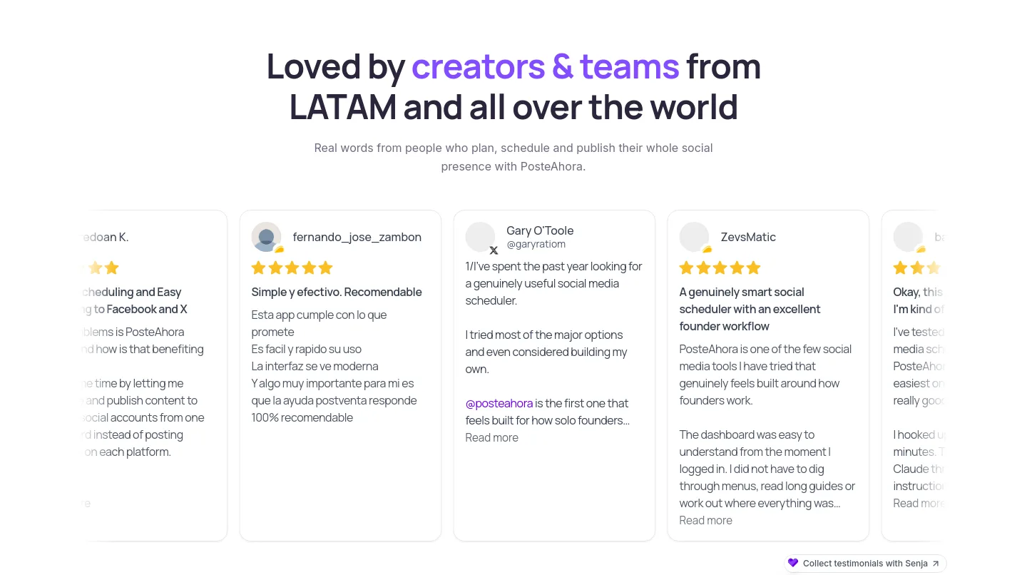 posteahora.com — a real Logo Wall section