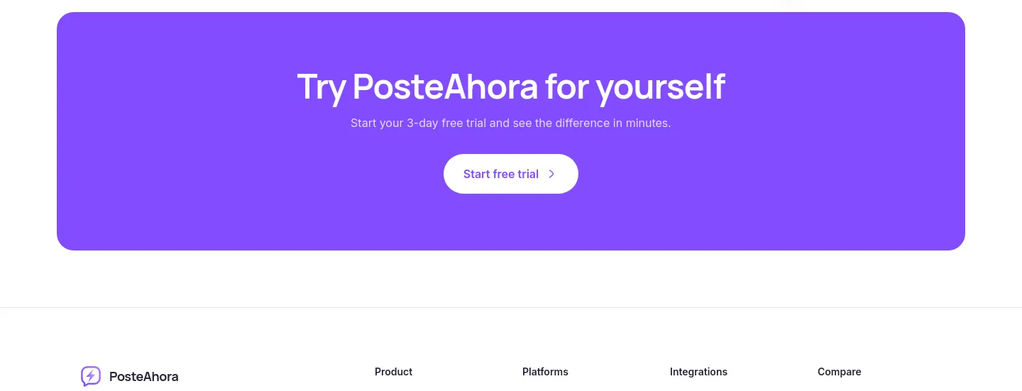 posteahora.com — a real CTA section