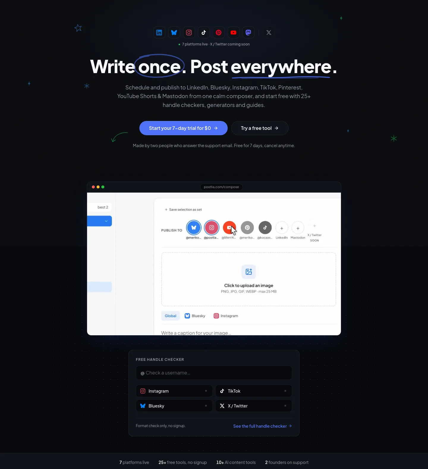 postlia.com — Hero