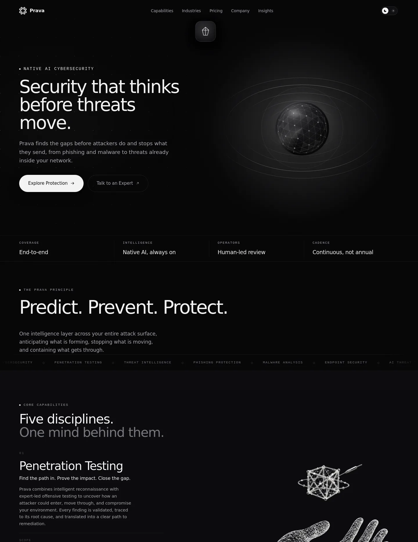 prava.dev — Hero + Pricing